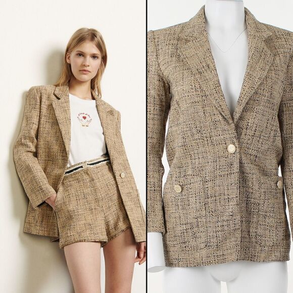 Sandro Sone Tweed Blazer  - Picture 1 of 5
